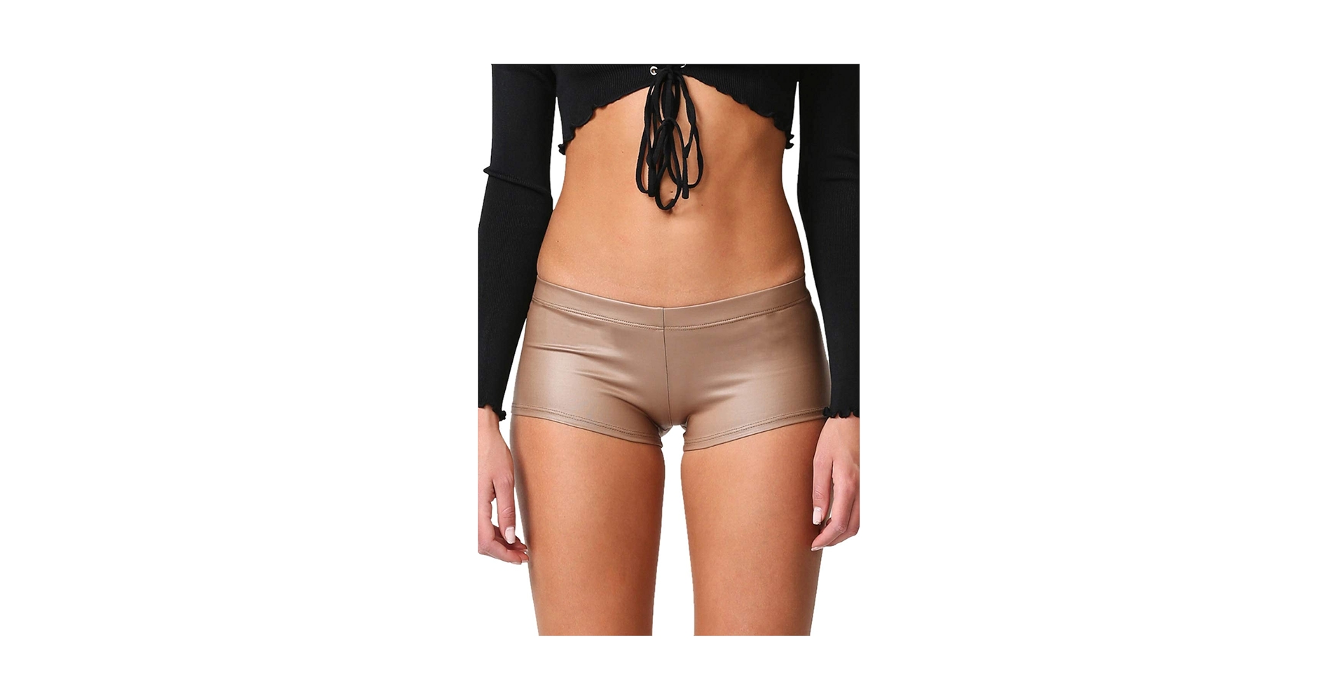 (^_ ̫_^)♥ J2 Love Metallic Booty Dance Shorts, X-Small, Snake Black